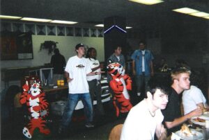 Hosting/Performing at the Hibbs Cafeteria in 1999